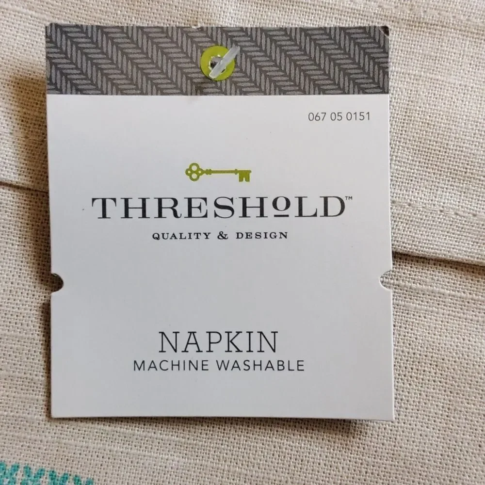 Threshold Napkins Cotton Holiday Joy Peace Cream